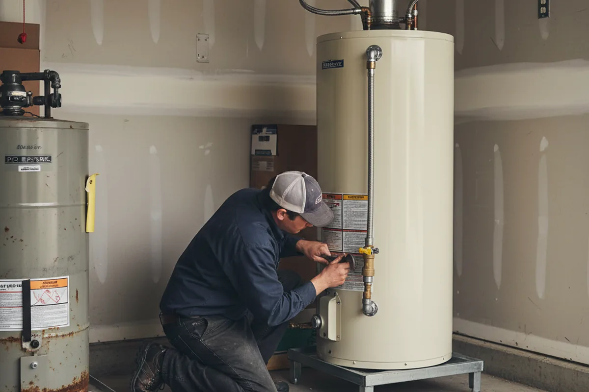 Water heater and shutoff valve replacement in Oak Forest