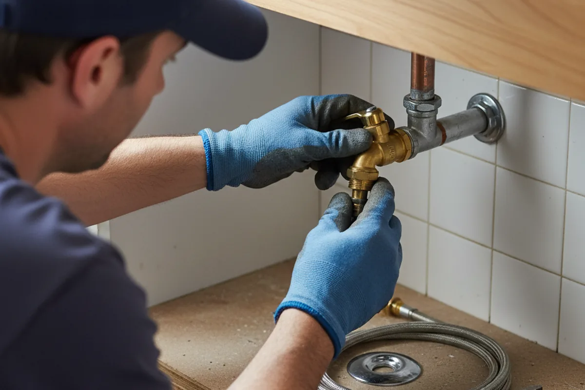 Shutoff valve and fitting work during Emergency Plumbing in Oak Forest